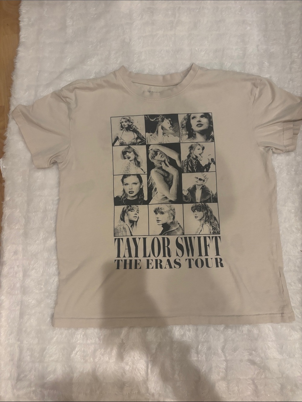 Taylor Swift Beige Graphic 'The Eras Tour' Short Sleeve Tee